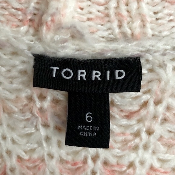 Torrid Cozy Wool Duster Cardigan in Multi Pink | 6X - Picture 4 of 5